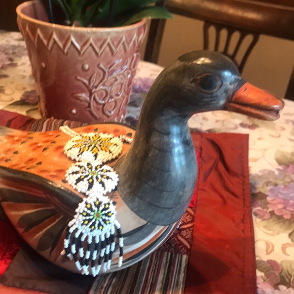 NATIVE AMERICAN FOLK ART BEADED NECKLACE 18” - Picture 14 of 16